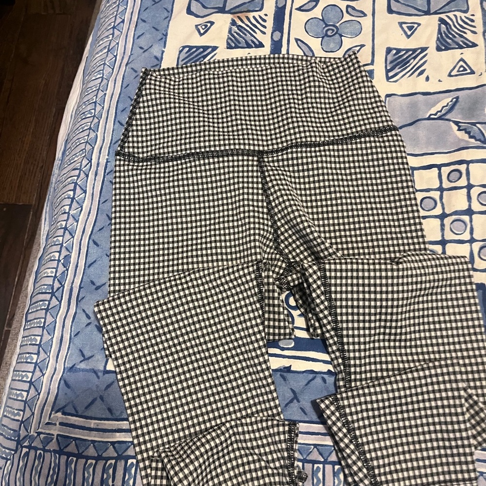 Nike Black and White Gingham Leggings